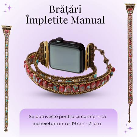 Bratara din Cristale Jasp Imperial pentru Smartwatch Apple, Model 38 mm sau 42 mm [2]