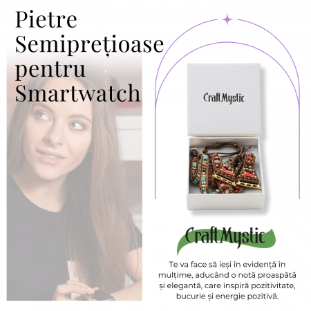 Bratara din Cristale Jasp Imperial pentru Smartwatch Apple, Model 38 mm sau 42 mm [6]