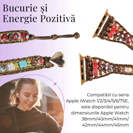 Bratara din Cristale Jasp Imperial pentru Smartwatch Apple, Model 38 mm sau 42 mm [5]
