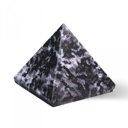 Piramida Sculptata Manual 60mm din Piatra Merlinit Mistic sau Indigo Gabbro Natural [9]