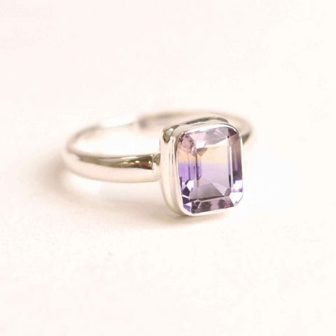 Claritate Mentala si Focus - Inel argint 925 cu Ametrin natural – Claritate, armonie si eleganta