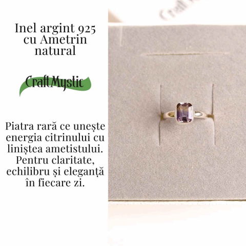 Inel argint 925 cu Ametrin natural – Claritate, armonie si eleganta [4]