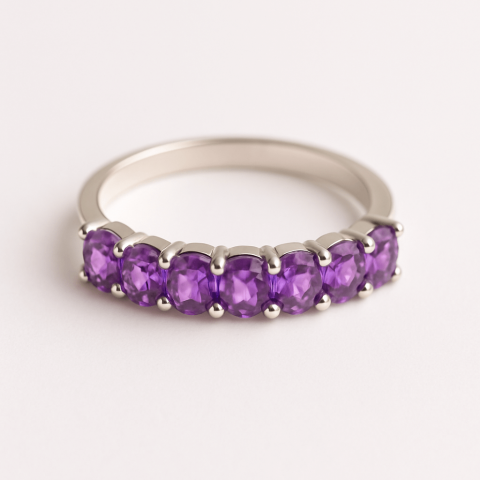 Claritate Mentala si Focus - Inel din Argint 925 cu Ametist – Liniste Interioara si Protectie Energetica