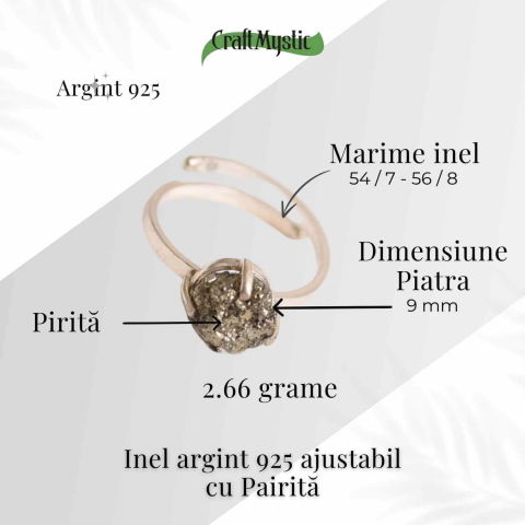Inel Argint 925 cu Pirita Bruta – Protectie si Putere Interioara [3]