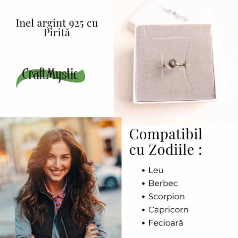 Inel Argint 925 cu Pirita Bruta – Protectie si Putere Interioara [4]