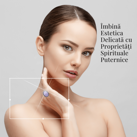 Inel Ajustabil Argintiu cu Cuart Roz natural oval, pentru iubire si armonie [6]