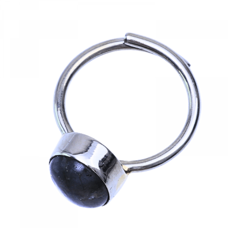 Inel Ajustabil Argintiu cu Labradorit natural oval, pentru protectie si intuitie [9]