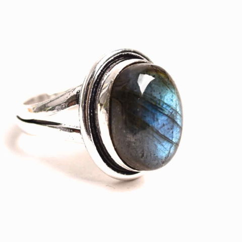 Inel ajustabil argintiu cu labradorit natural – intuitie si protectie [0]