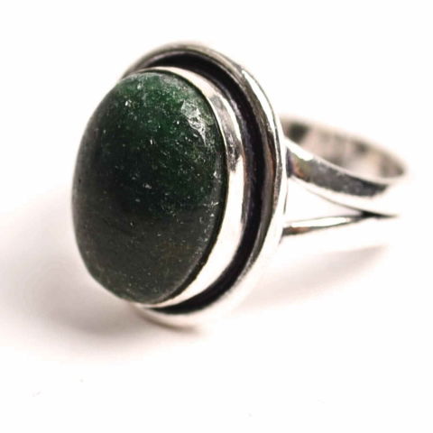Inel Ajustabil Argintiu cu Jad Verde – Echilibru si protectie energetica [5]
