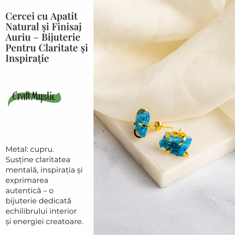 Cercei de Claritate si Inspiratie – Apatit Natural si Finisaj Auriu [2]