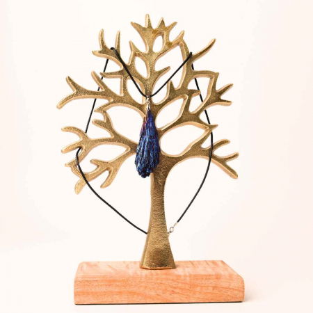 Colier 6-7 cm ajustabil cu cristal natural Turmalina curcubeu [1]