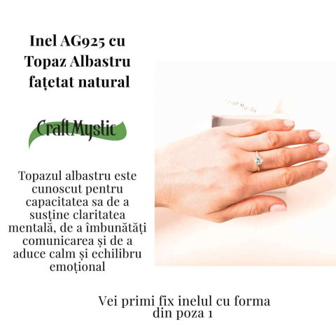 Inel din Argint 925 cu Topaz Albastru Fatetat – Claritate si Calm Interior [2]