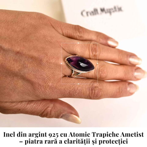 Inel argint 925 cu Atomic Trapiche Ametist delica [1]