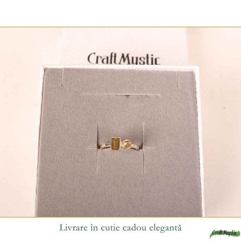 Inel argint 925 cu Citrin fatetat – energie pozitiva si prosperitate [5]