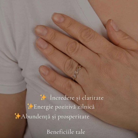 Inel argint 925 cu Citrin triplu – energie pozitiva si prosperitate [2]