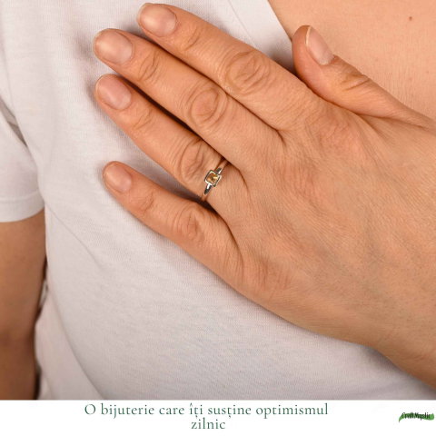 Inel argint 925 cu Citrin patrat fatetat – claritate si prosperitate zilnica [1]