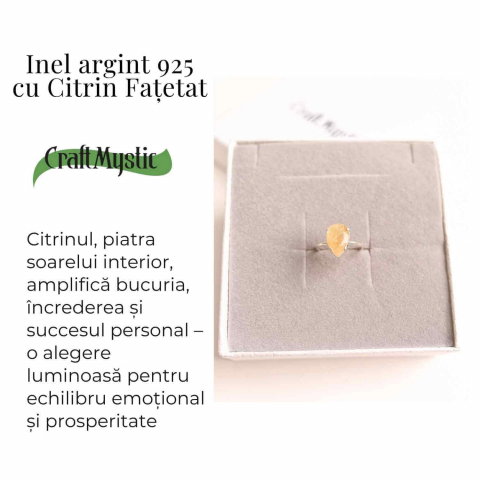 Inel Argint 925 cu Citrin Fatetat – Abundenta si Energie Pozitiva in Fiecare Zi [2]