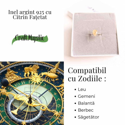 Inel Argint 925 cu Citrin Fatetat – Abundenta si Energie Pozitiva in Fiecare Zi [4]