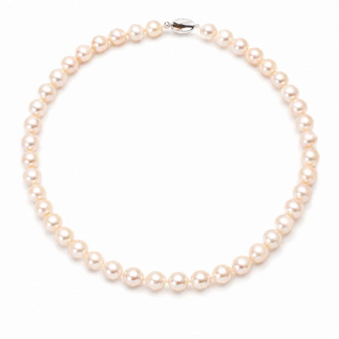 Protectie - Colier Argint 925 cu Perle Naturale de Cultura – Eleganta si Feminitate Delicata
