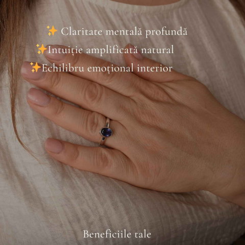 Inel Argint 925 cu Iolit Fatetat Oval – Claritate si Intuitie Feminina [2]
