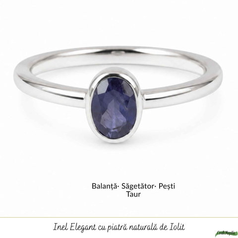 Inel Argint 925 cu Iolit Fatetat Oval – Claritate si Intuitie Feminina [4]