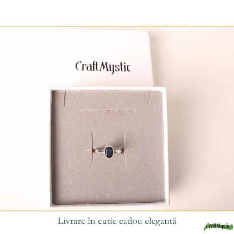 Inel Argint 925 cu Iolit Fatetat Oval – Claritate si Intuitie Feminina [5]