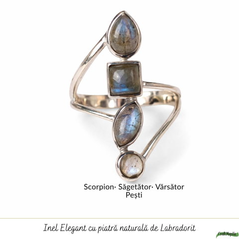 Inel argint 925 cu 4 pietre de Labradorit  – protectie si echilibru interior [4]