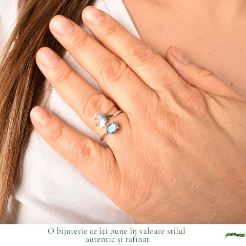 Inel argint 925 cu Labradorit fluture – transformare si protectie [1]