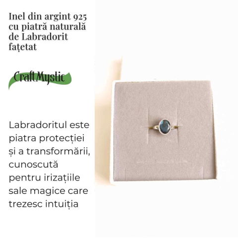 Inel argint 925 cu Labradorit fatetat oval – Lumina intuitiei interioare [2]
