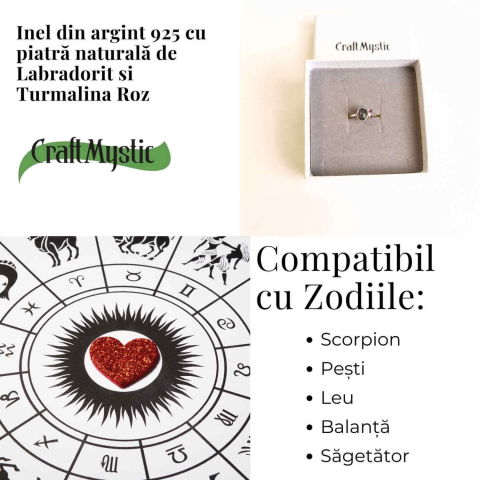 Inel argint 925 cu Ametist si Peridot – Echilibru si Vitalitate [3]