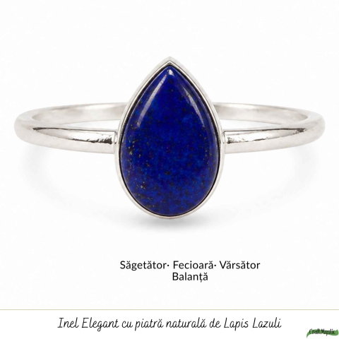 Inel argint 925 cu Lapis Lazuli lacrima – claritate si echilibru interior [4]