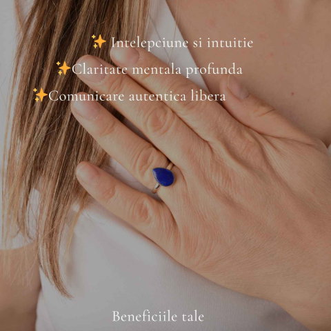Inel argint 925 cu Lapis Lazuli lacrima – claritate si echilibru interior [2]