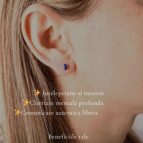 Cercei Lapis Lazuli Oval Argint 925 – Claritate si Eleganta [2]