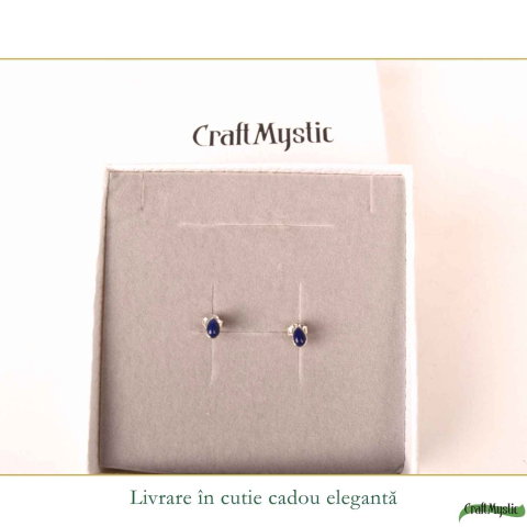 Cercei Lapis Lazuli Oval Argint 925 – Claritate si Eleganta [5]