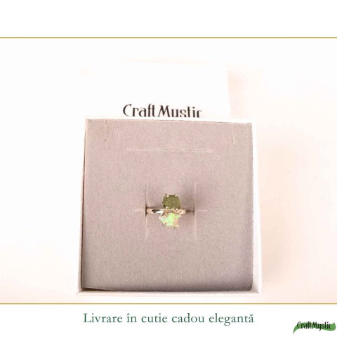 Inel argint 925 cu Moldavit si Opal Etiopian – inspiratie si transformare [5]