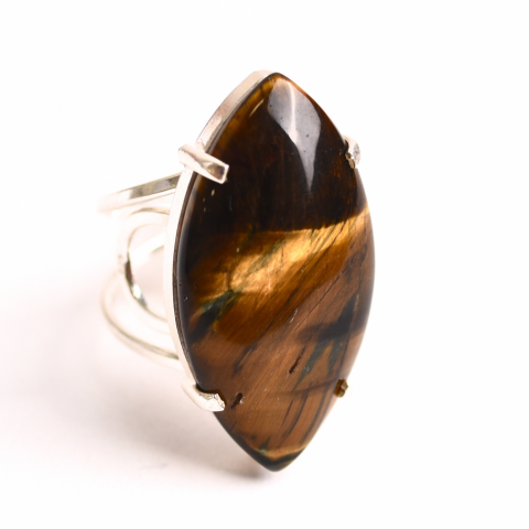 Inel Argint 925 cu Ochi de Tigru – Protectie si Claritate Mentala Zilnica [0]