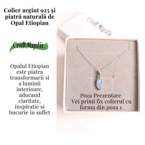Colier argint 925 cu Opal Etiopian oval – Lumina care renaste din tine [2]