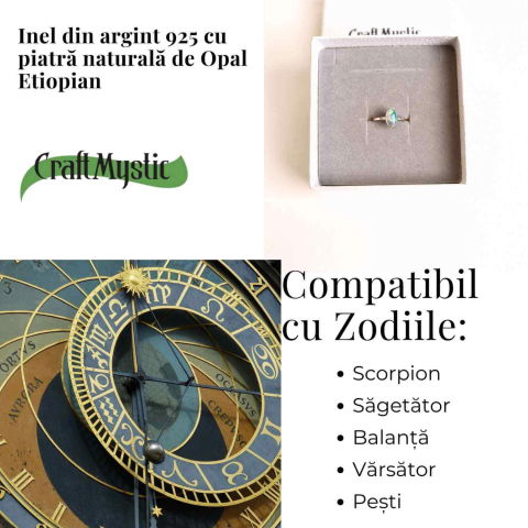 Inel argint 925 cu Opal Etiopian natural – bijuterie a luminii si inspiratiei [3]