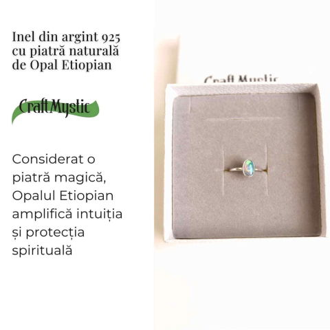 Inel argint 925 cu Opal Etiopian natural – bijuterie a luminii si inspiratiei [2]