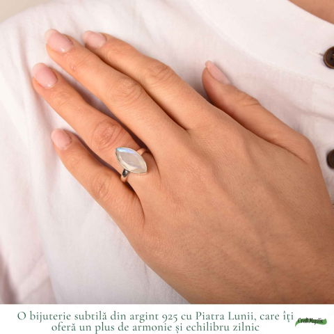 Inel Argint 925 cu Piatra Lunii Delica fatetat – Echilibru și Feminitate [1]
