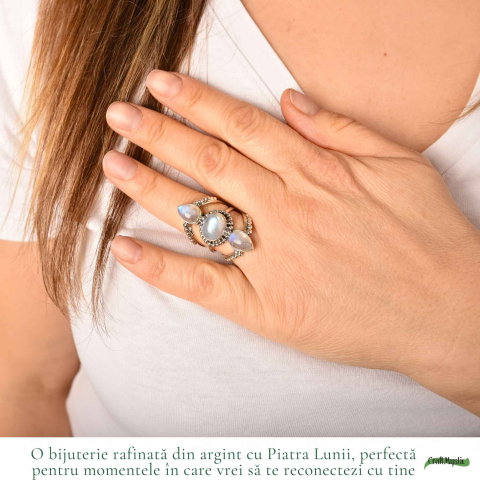 Inel Argint 925 Vintage Triplu cu Piatra Lunii – Intuitie si Eleganta Clasica [1]