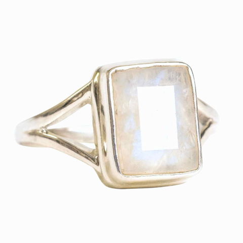 Inel Argint 925 cu Piatra Lunii Fatetata Dreptunghiulara – Echilibru Emotional si Claritate Interioara [6]