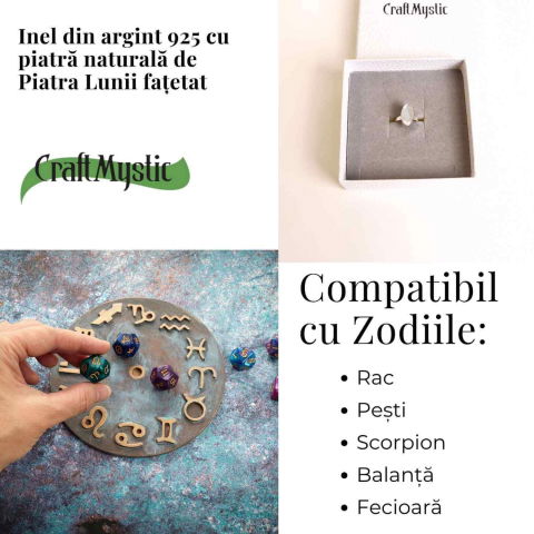 Inel Argint 925 cu Piatra Lunii Fatetata Marquise – Lumina Intuitiei si Echilibrului Interior [3]