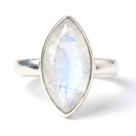 Echilibrare Energetica - Inel Argint 925 cu Piatra Lunii Delica fatetat – Echilibru și Feminitate