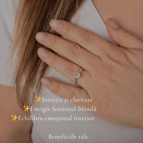 Inel Argint 925 cu Piatra Lunii Oval Fatetat – Feminitate si Echilibru Interior [2]