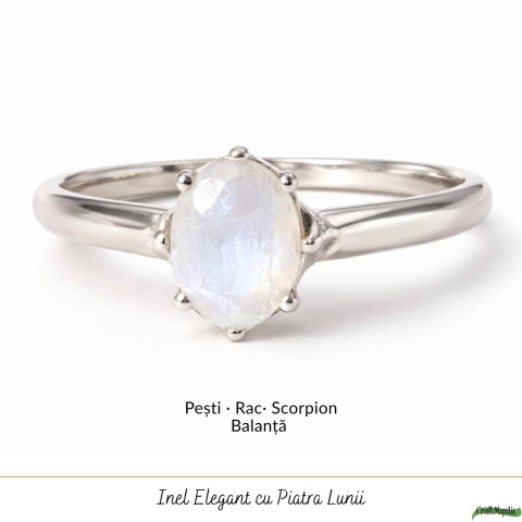 Inel Argint 925 cu Piatra Lunii Oval Fatetat – Feminitate si Echilibru Interior [4]
