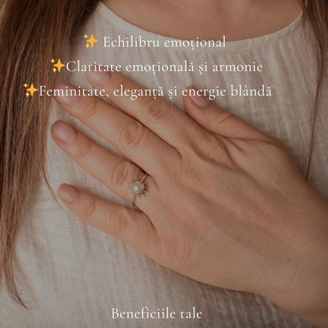 Inel Argint 925 cu Perla si Soare – Feminitate Luminoasa si Energie Pozitiva [2]