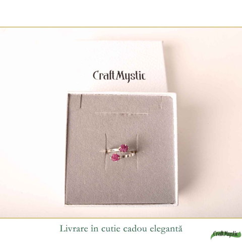 Inel Argint 925 cu Rubin Brut – Curaj Feminin si Energie Interioara [5]
