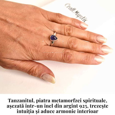 Inel Argint 925 cu Tanzanit Lacrima – Vindecare si Claritate Interioara [1]