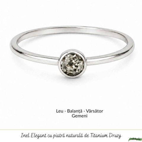 Inel argint 925 cu Titanium Druzy rotund – stralucire si energie pozitiva [4]